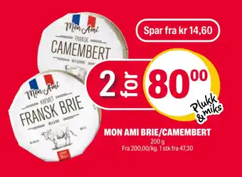 Coop Extra MON AMI BRIE/CAMEMBERT tilbud