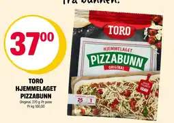 Coop Extra TORO HJEMMELAGET PIZZABUNN tilbud