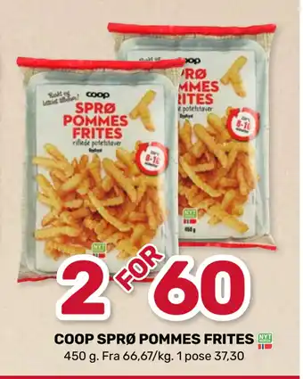 Coop Marked COOP SPRØ POMMES FRITES tilbud