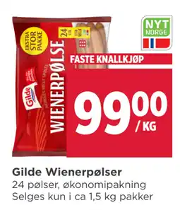 Meny Gilde Wienerpølser tilbud