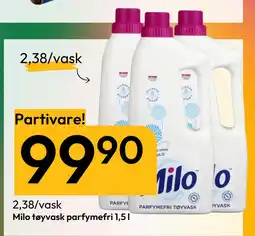 Gigaboks Milo tøyvask parfymefri 1,5 l tilbud