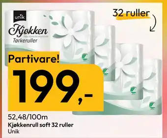 Gigaboks Kjøkkenrull soft 32 ruller tilbud