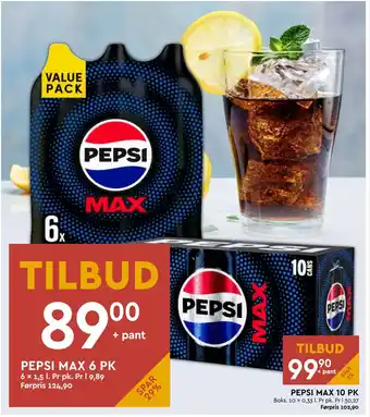 Coop Mega PEPSI MAX 6 PK tilbud