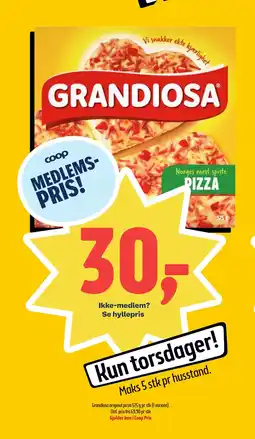 Coop Prix Grandiosa original pizza tilbud