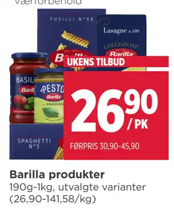 Meny Barilla produkter tilbud