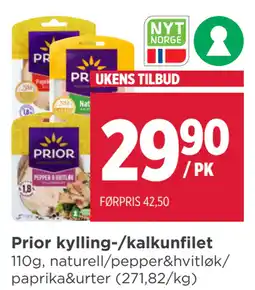 Meny Prior kylling-/kalkunfilet tilbud