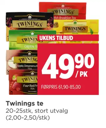 Meny Twinings te tilbud