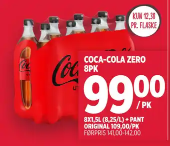 Meny COCA-COLA ZERO 8PK tilbud