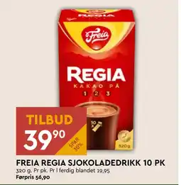 Coop Mega FREIA REGIA SJOKOLADEDRIKK 10 PK tilbud