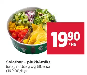 Meny Salatbar - plukk&miks tilbud