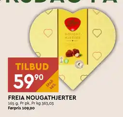 Coop Mega FREIA NOUGATHJERTER tilbud