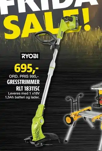 Bauhaus Gresstrimmer rlt 183115c tilbud