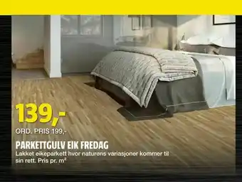 Bauhaus Parkettgulv eik fredag tilbud