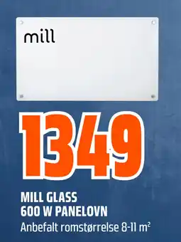 Obs Bygg MILL GLASS 600 W PANELOVN tilbud