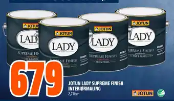 Obs Bygg JOTUN LADY SUPREME FINISH INTERIØRMALING tilbud