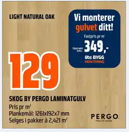 Obs Bygg SKOG BY PERGO LAMINATGULV tilbud