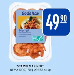 Rema 1000 SCAMPI MARINERT tilbud