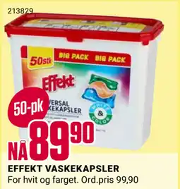 Europris EFFEKT VASKEKAPSLER tilbud