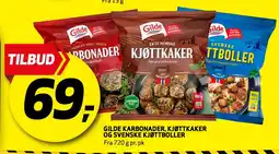 Bunnpris GILDE KARBONADER, KJØTTKAKER OG SVENSKE KJØTTBOLLER tilbud