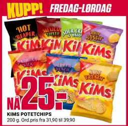 Europris KIMS POTETCHIPS tilbud