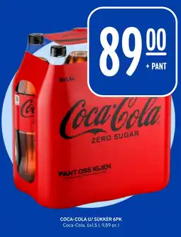 Rema 1000 COCA-COLA U/ SUKKER 6PK tilbud