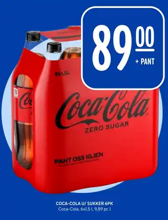 Rema 1000 COCA-COLA U/ SUKKER 6PK tilbud