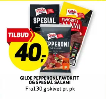 Bunnpris GILDE PEPPERONI, FAVORITT OG SPESIAL SALAMI tilbud