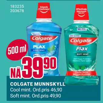 Europris COLGATE MUNNSKYLL tilbud