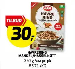 Bunnpris HAVRERING MANDEL/HASSELNØTT tilbud