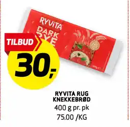 Bunnpris RYVITA RUG KNEKKEBRØD tilbud