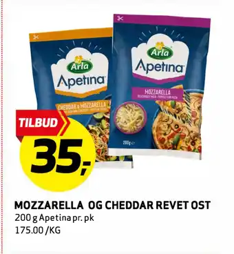 Bunnpris MOZZARELLA OG CHEDDAR REVET OST tilbud