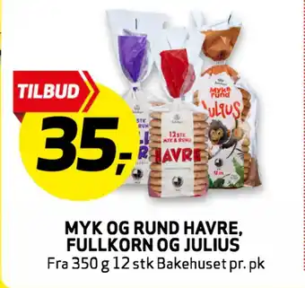 Bunnpris MYK OG RUND HAVRE, FULLKORN OG JULIUS tilbud