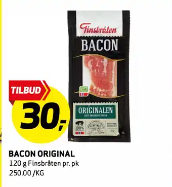 Bunnpris BACON ORIGINAL tilbud