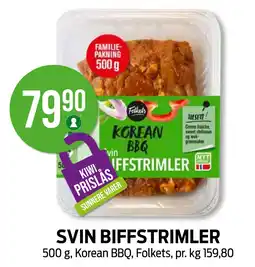 Kiwi SVIN BIFFSTRIMLER tilbud