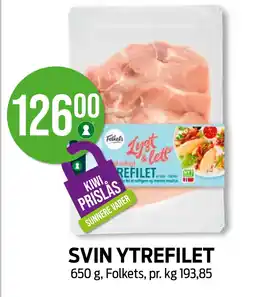 Kiwi SVIN YTREFILET tilbud