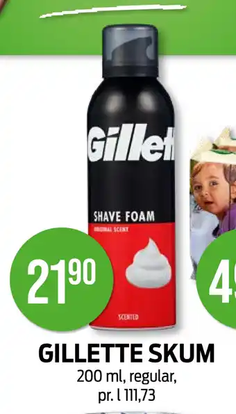 Kiwi GILLETTE SKUM tilbud