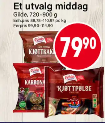 Nærbutikken Et utvalg middag tilbud