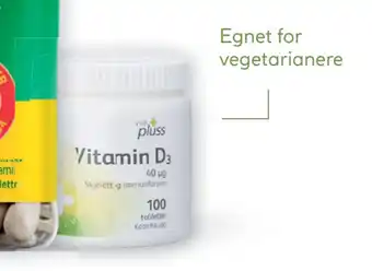 Vitusapotek Vidi pluss vitamin D tab 40 mcg tilbud