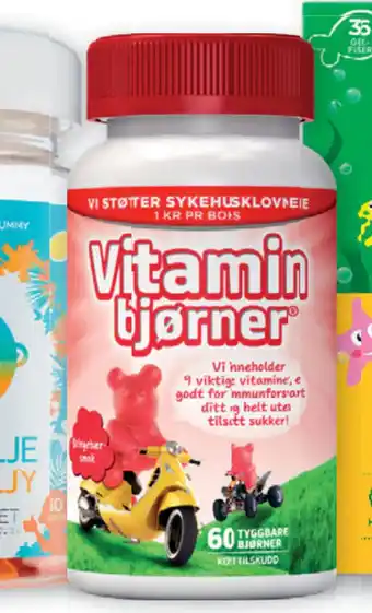 Vitusapotek Vitaminbjørner bringebær, 60 stk tilbud