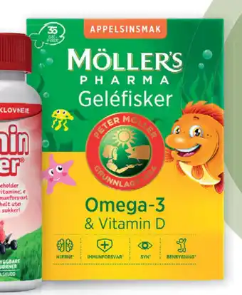 Vitusapotek Möller's Pharma Omega-3 geléfisker, 36 stk tilbud