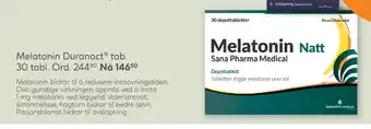 Vitusapotek Melatonin Duranoct tilbud