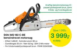 Felleskjøpet Stihl MS 182 C-BE bensindrevet motorsag tilbud