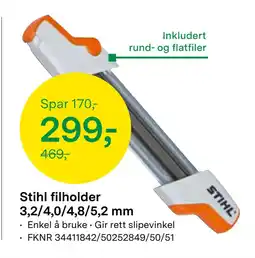 Felleskjøpet Stihl filholder 3,2/4,0/4,8/5,2 mm tilbud