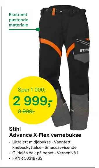 Felleskjøpet Stihl Advance X-Flex vernebukse tilbud