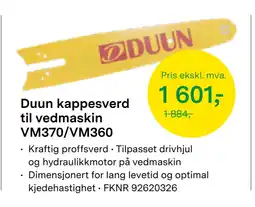 Felleskjøpet Duun kappesverd til vedmaskin VM370/VM360 tilbud