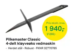 Felleskjøpet Pilkemaster Classic 4-delt kløyveøks vedmaskin tilbud