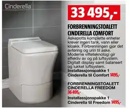 Bauhaus FORBRENNINGSTOALETT CINDERELLA COMFORT tilbud