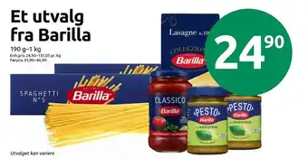 Joker Et utvalg fra Barilla tilbud