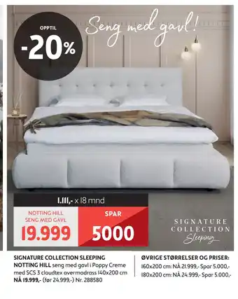 Bohus SIGNATURE COLLECTION SLEEPING NOTTING HILL tilbud