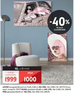 Bohus LOVISE LOUNGESTOL tilbud